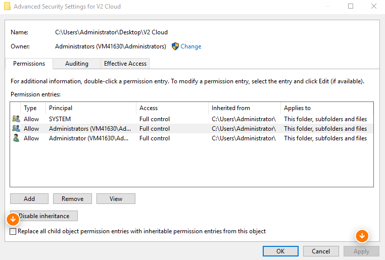 windows folder permissions report