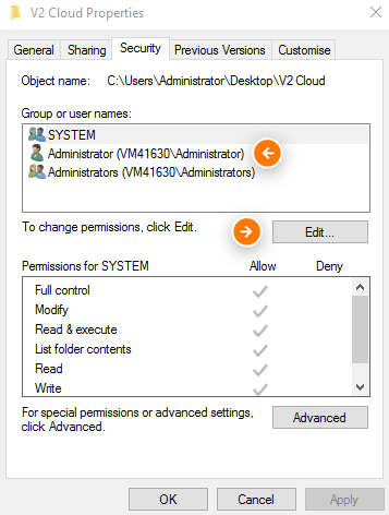 windows 7 default permissions reset